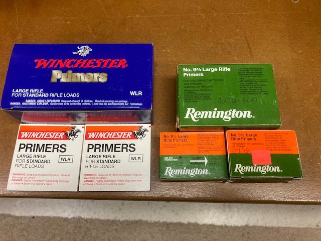 Winchester and Remington Large Rifle Primers