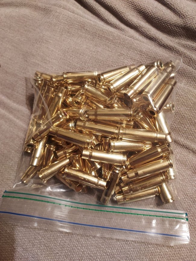 7.62x39mm brass 1200pcs decapped and wet tumbled