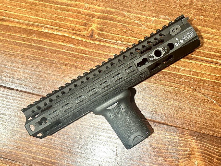 BCM KMR 10” rail with BCM Vert grip and sling mount