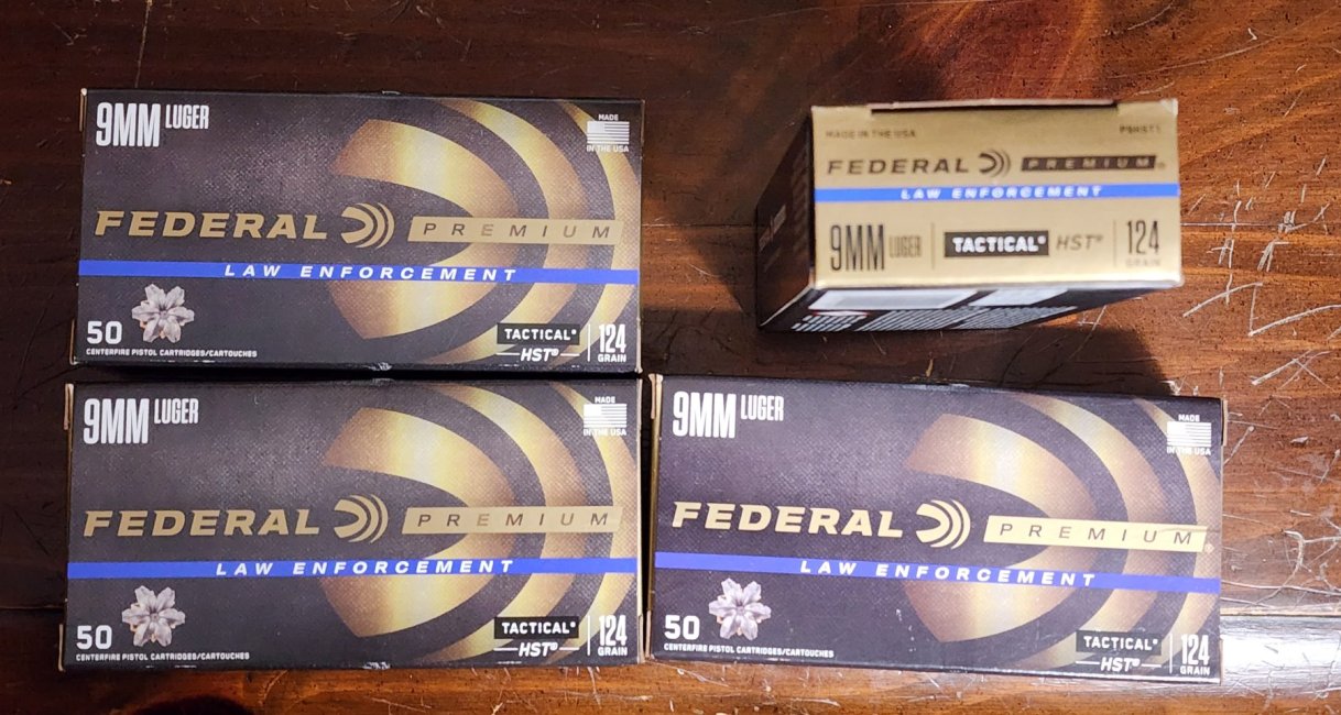 190 Federal HST 124 gr 9mm for 150 40S&W HP's